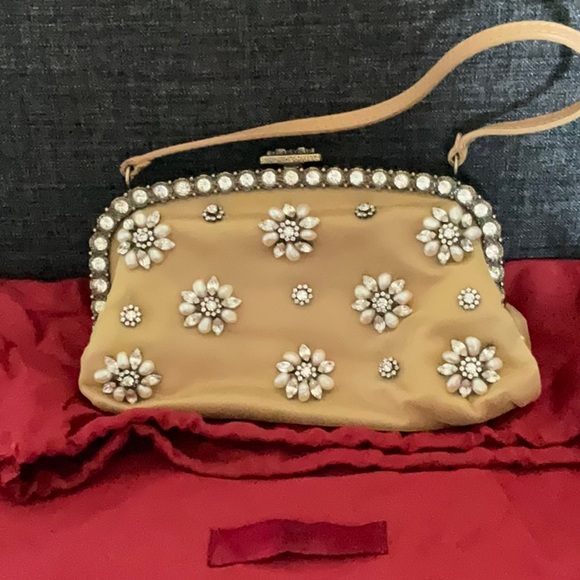 NWOT VALENTINO GARAVANI jeweled pearls floral crystal bag purse - Picture 6 of 10